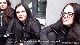 Czech students get wild with money & sex in public streets